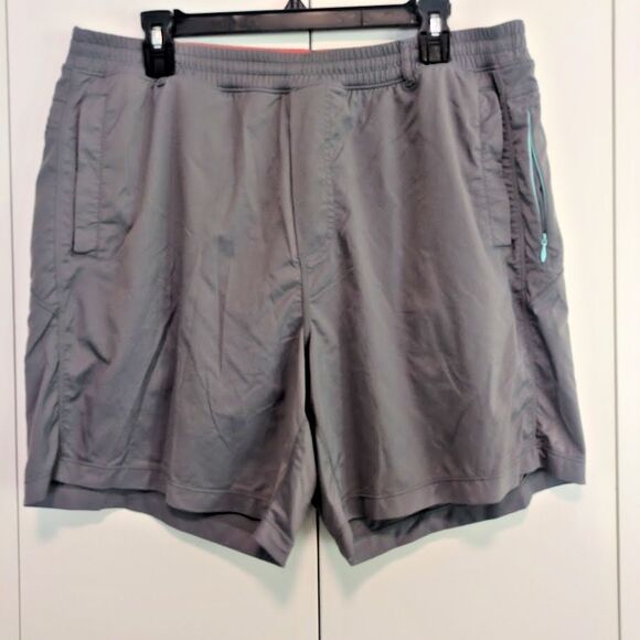 Birddog Shorts Mens XXL Compression Lined Gray Orange Gym Shorts Workout Boom. - Picture 1 of 7